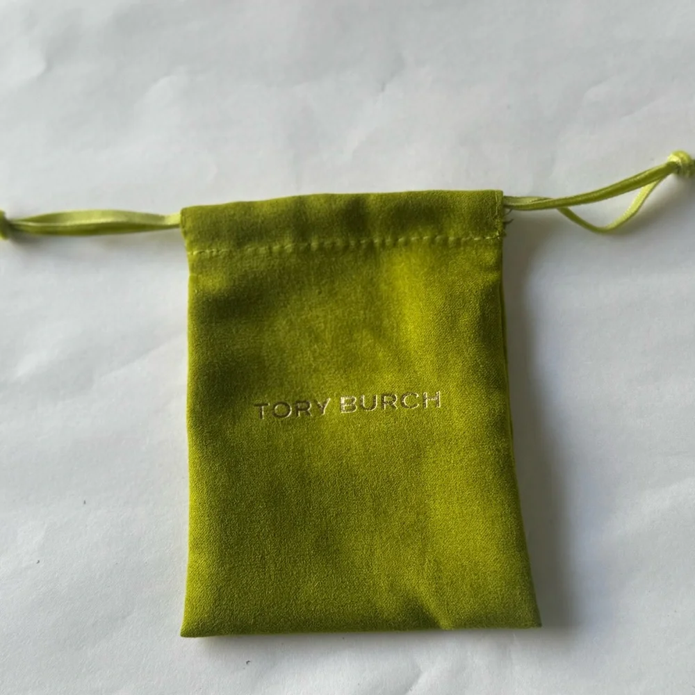 1 Tory Burch Lime Green Velvet Pouch